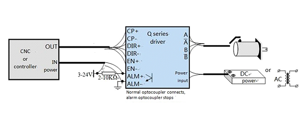 QS-2H404D 2-phase stepper driver Wiring diagram